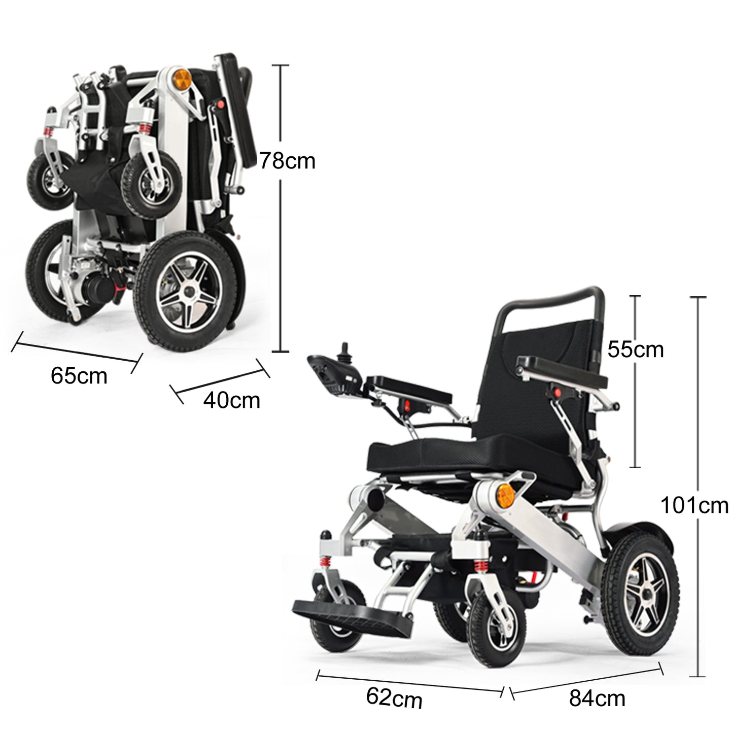 Nova-3 Faltbarer Elektrischer Rollstuhl, 20 km Reichweite