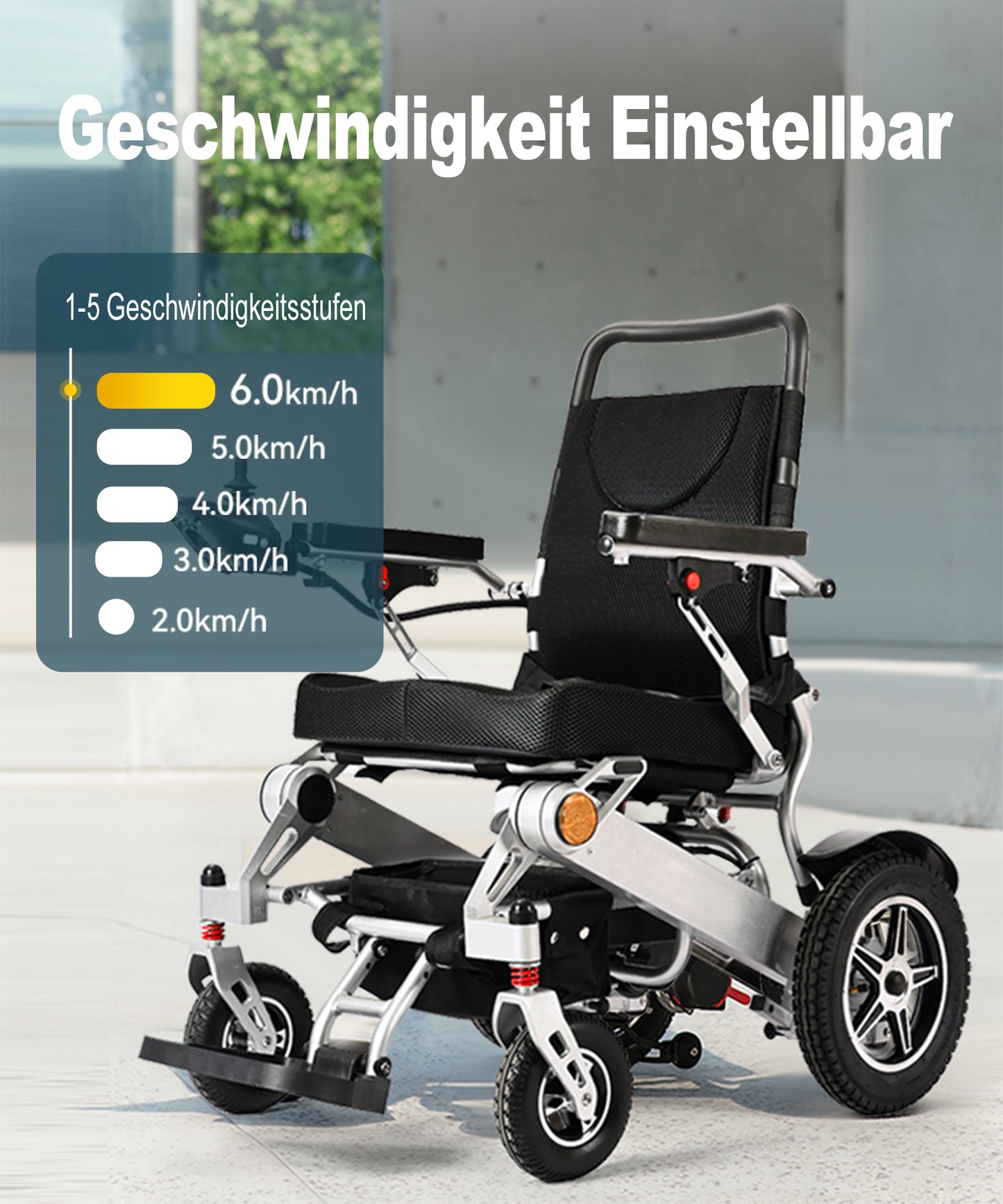 Nova-3 Faltbarer Elektrischer Rollstuhl, 20 km Reichweite