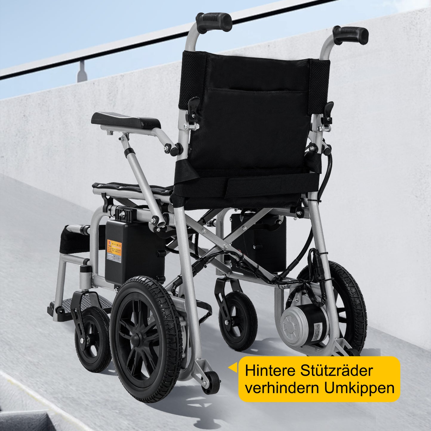Nova-1 Elektrorollstuhl – 150 kg Tragfähigkeit, 15 km Reichweite, 400 W Motoren
