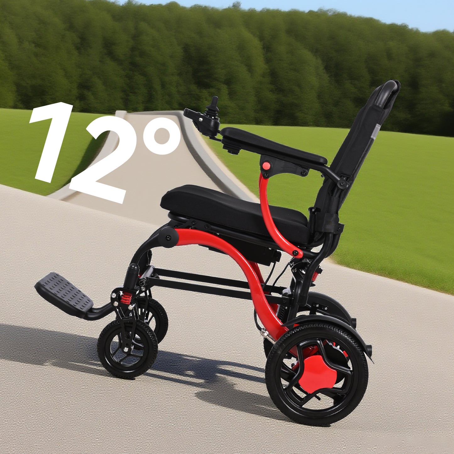 Nova-4 Premium E-Rollstuhl | 16,6 kg ultraleicht, faltbar, Lithium-Batterie bis 20 km