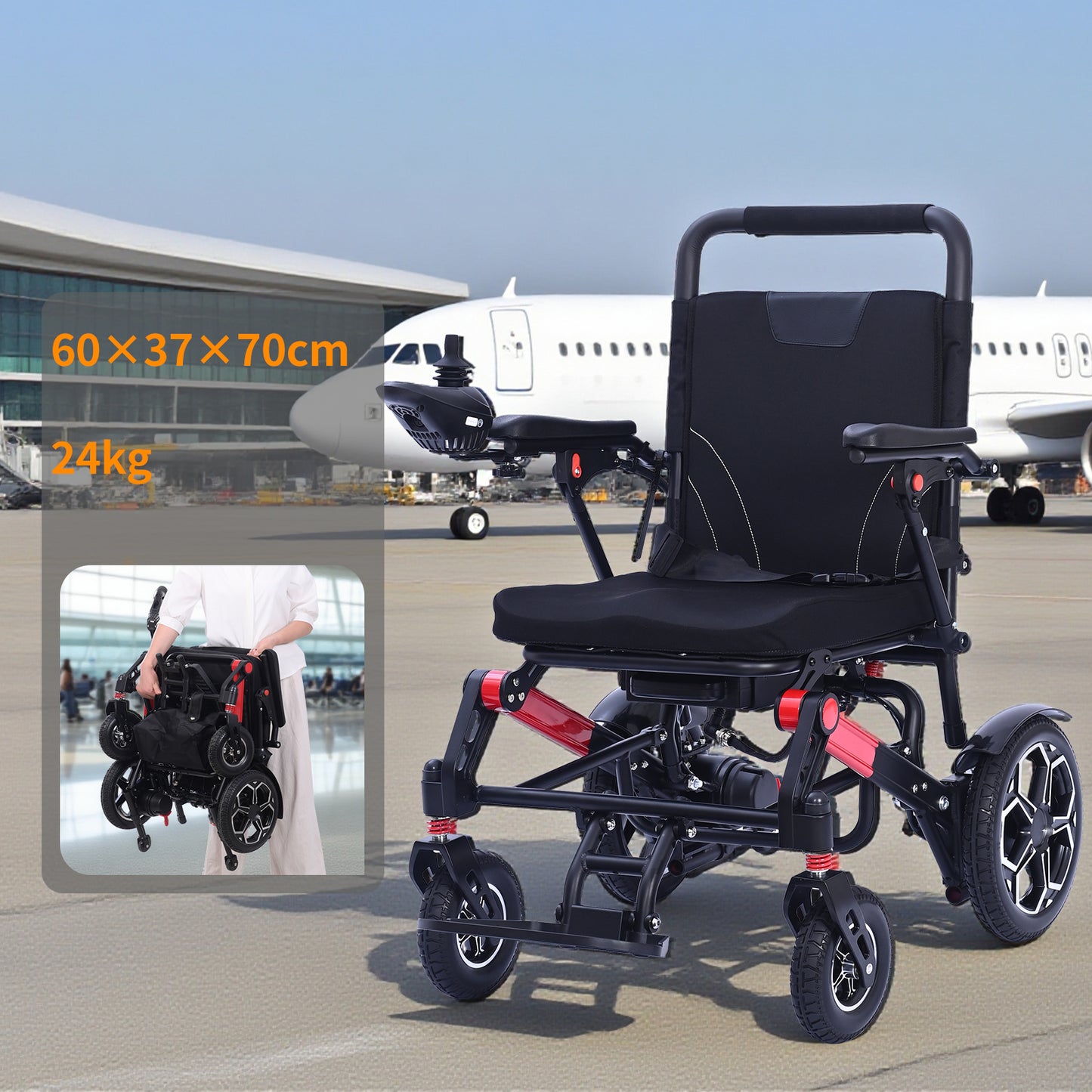 Nova-5 Elektrischer Faltrollstuhl | 21 kg Leichtgewicht, 500W Motor, bis 20 km Reichweite