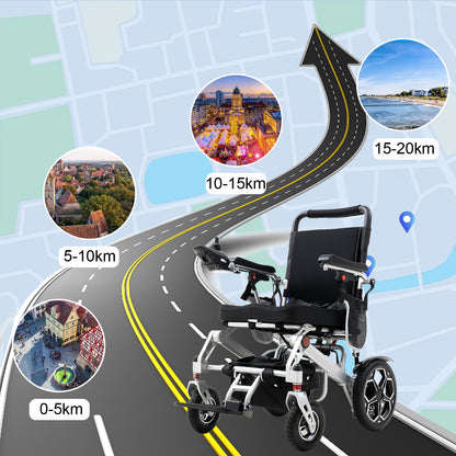 Nova-8 Elektrischer Rollstuhl | Faltbar, 20 km Reichweite, 150 kg Belastbarkeit