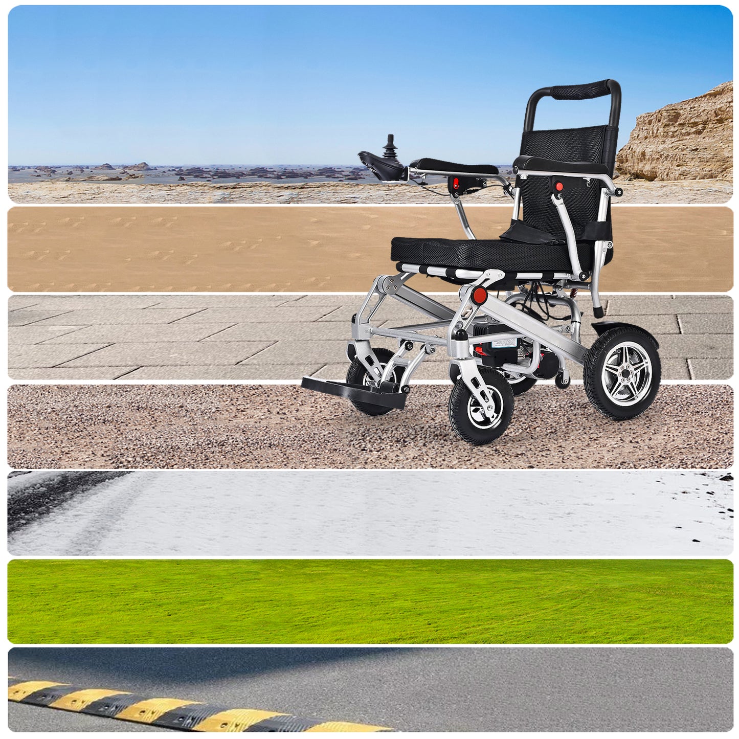 Nova-8 Elektrischer Rollstuhl | Faltbar, 20 km Reichweite, 150 kg Belastbarkeit