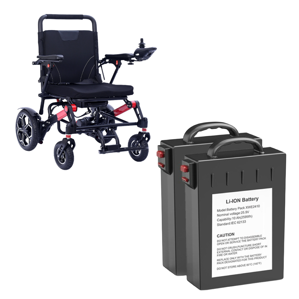 Nova-5 Elektrorollstuhl mit Dual-Akkus | 500W Motor, bis 20 km Reichweite, faltbar & belastbar bis 150 kg